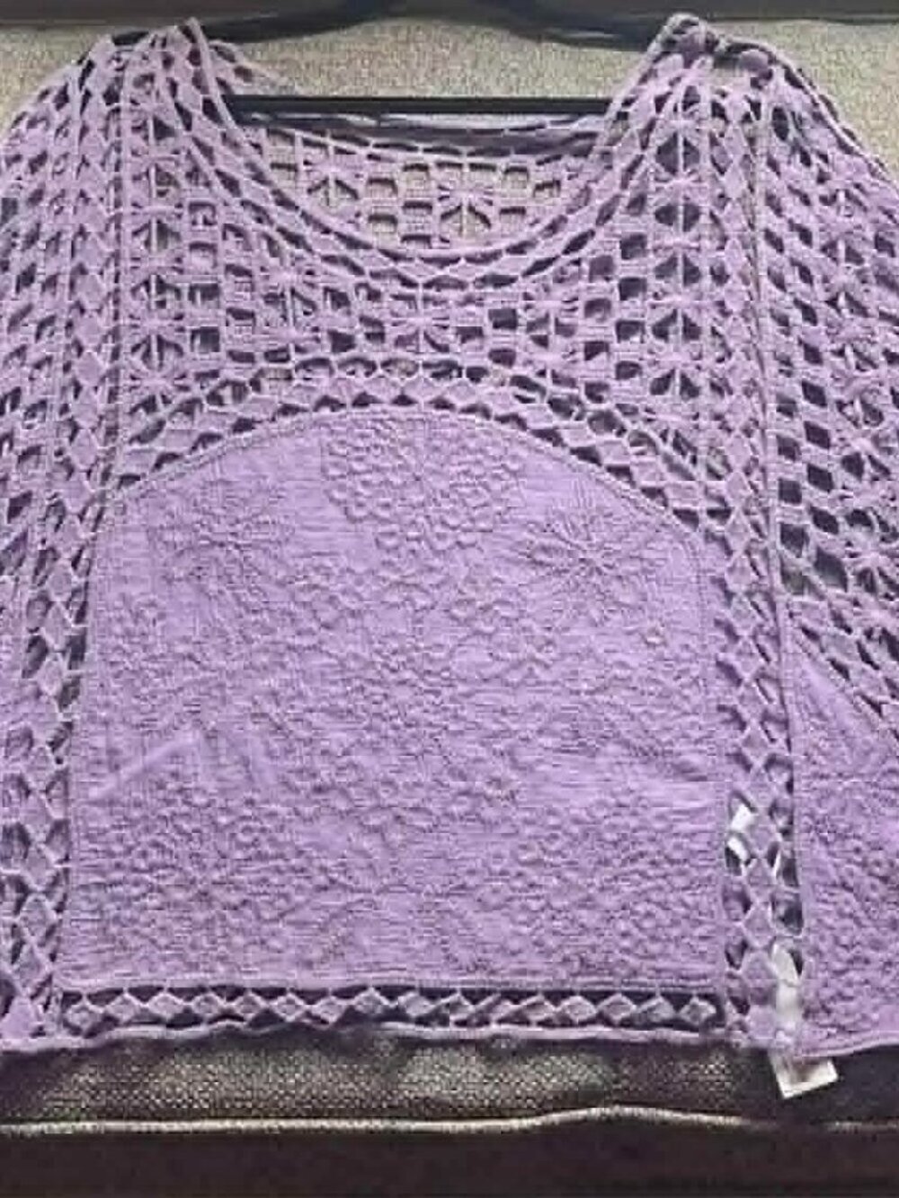 Spectacular Light Purple Crochet Cover Top (C45) - Picture 3 of 8